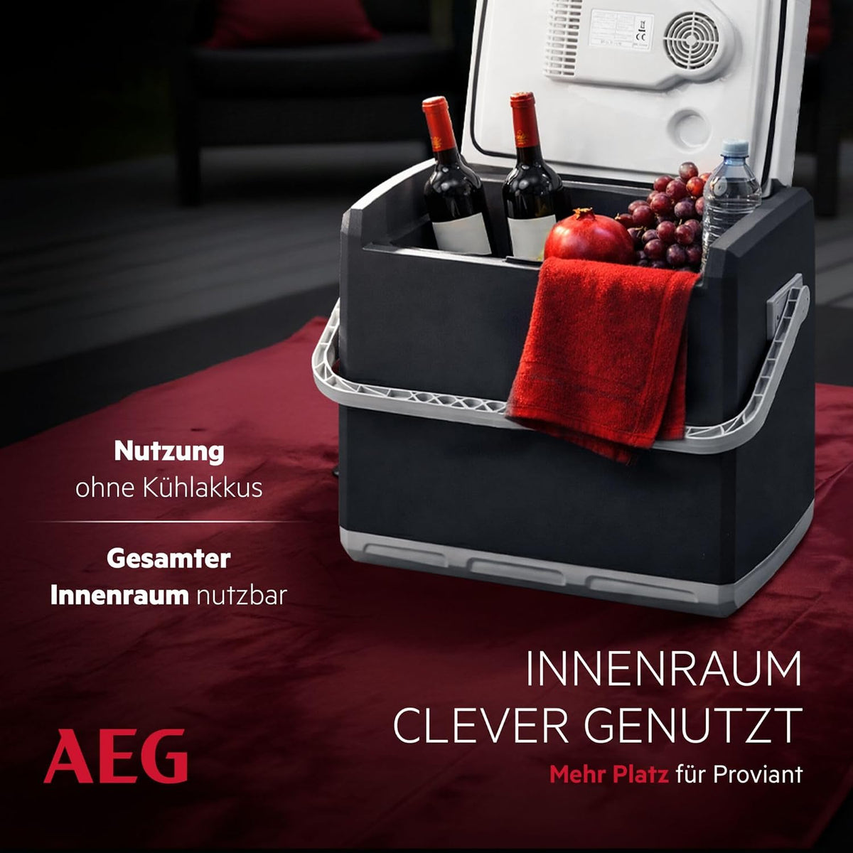 AEG KK 28 Kühlbox – 28L, 12V/230V, Doppelventilator, FCKW-frei