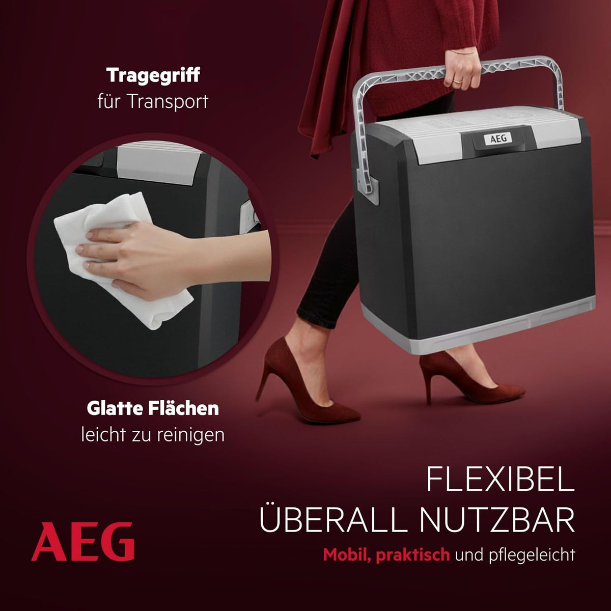 AEG KK 28 Kühlbox – 28L, 12V/230V, Doppelventilator, FCKW-frei