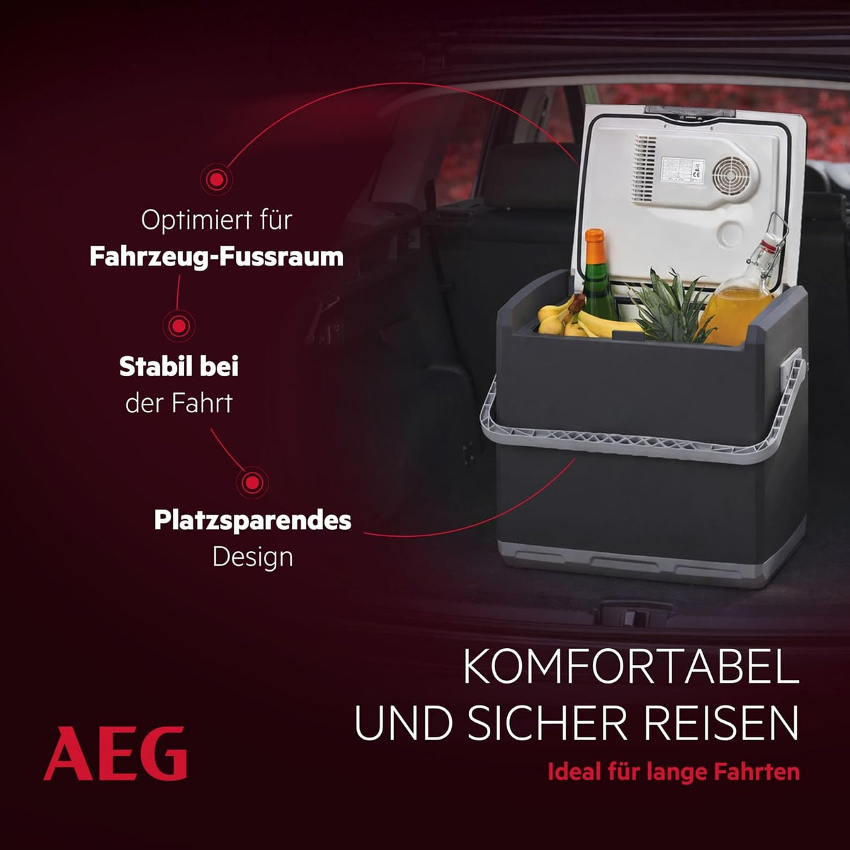 AEG KK 28 Kühlbox – 28L, 12V/230V, Doppelventilator, FCKW-frei