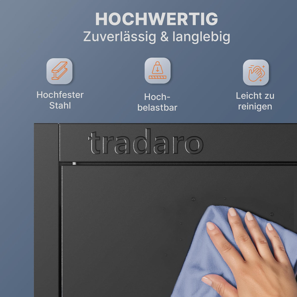 Aktenschrank abschließbar, Stahl-Büroschrank mit höhenverstellbaren Böden, Schwarz
