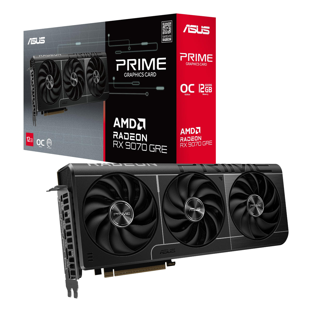 ASUS Prime Radeon RX 9070 XT OC Edition 16GB GDDR6 – Gaming-Grafikkarte