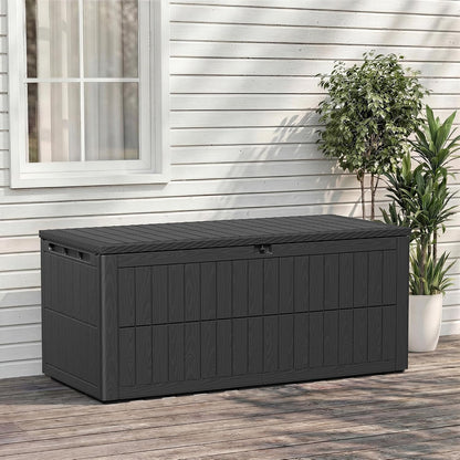 Amopatio Auflagenbox 680L – XXL Gartenbox wasserdicht aus Harz, abschließbar