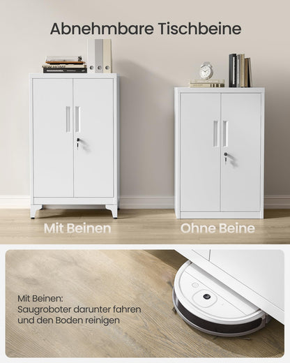 Aktenschrank mit 2 Türen, abschließbar, aus Stahl