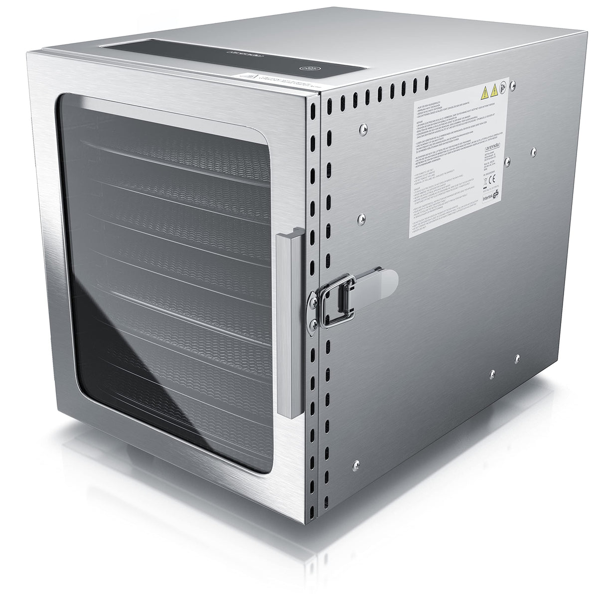 Arendo Dörrautomat Edelstahl 8-fach – 500W, 30–90°C, GS-geprüft