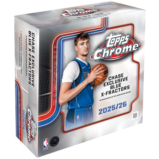 Topps 2025-26 Chrome Basketball - Fabrik versiegelt - Mega Box