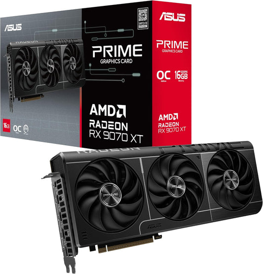 ASUS Prime Radeon RX 9070 XT OC Edition 16GB GDDR6 – Gaming-Grafikkarte