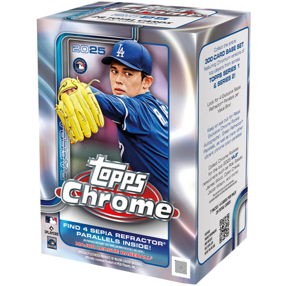 Topps 2025 Chrome Baseball – Fabrikversiegelt – Vorteilsbox