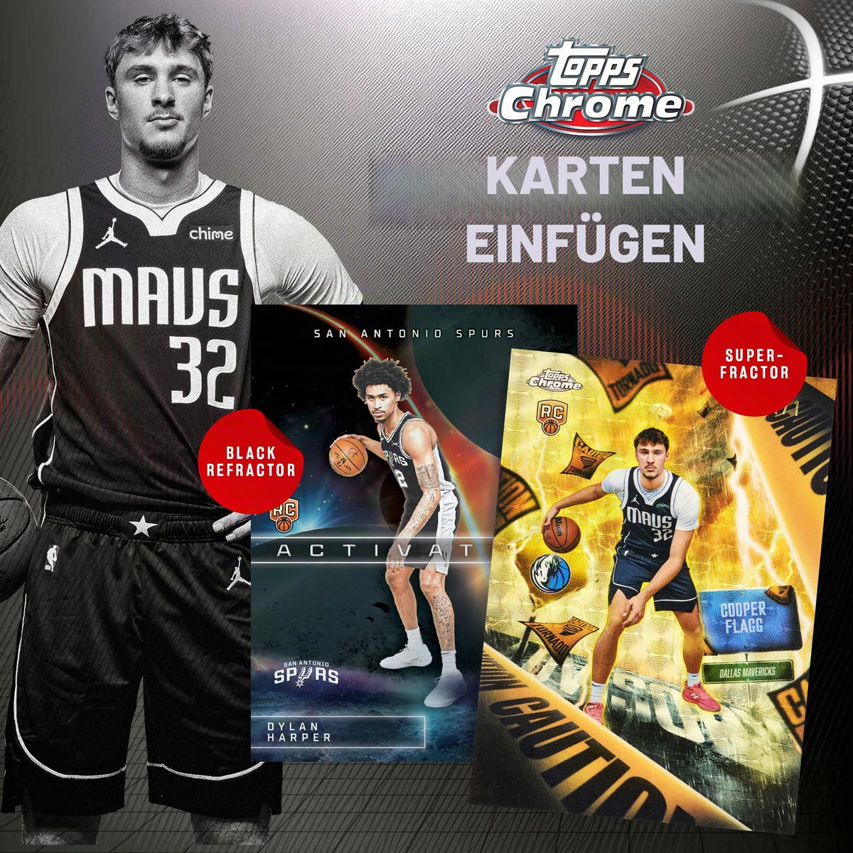 Topps 2025-26 Chrom-Basketball, werksseitig versiegelt, Vorteilsbox