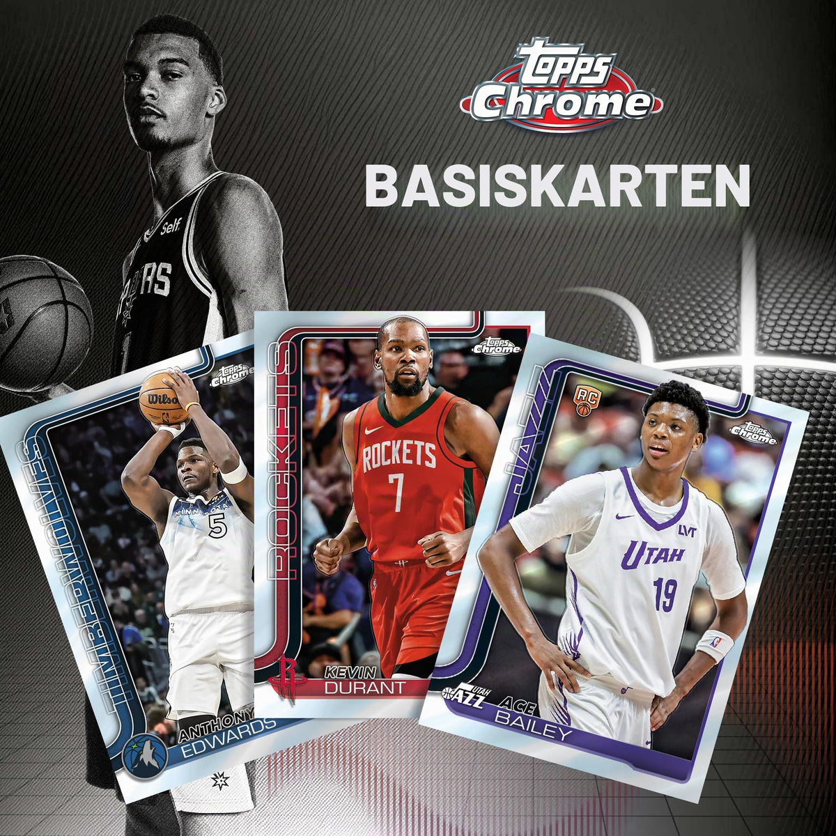 Topps 2025-26 Chrome Basketball - Fabrik versiegelt - Mega Box