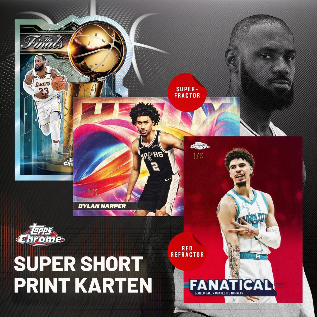 Topps 2025-26 Chrom-Basketball, werksseitig versiegelt, Vorteilsbox