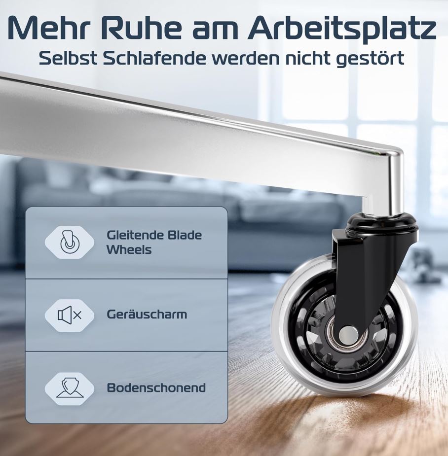 Ergonomischer Bürostuhl mit Lendenwirbelstütze, bis 150 kg, 195 cm