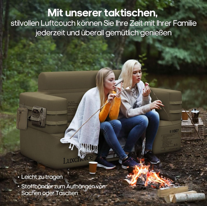 Aufblasbares Camping Sofa mit USB-Pumpe, 300 kg Traglast, Tragbar