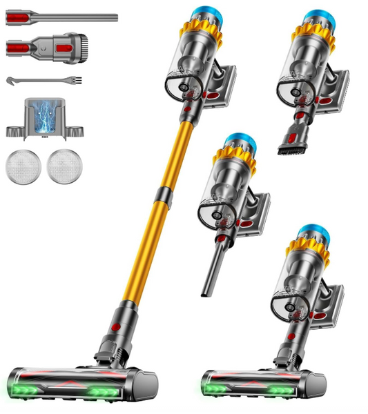 Akku Staubsauger 650W – 55 kPa Saugleistung, 70 Min Laufzeit, Kabellos